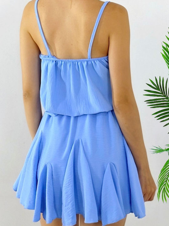 Σετ με Mini Φούστα Baby Blue