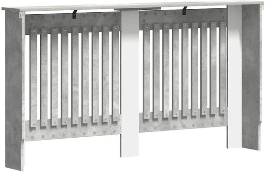 vidaXL Калориферен Капак от ПДЧ Сив 152x19x81.5см