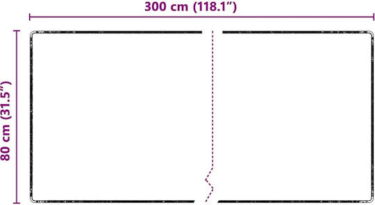 vidaXL Αντιολισθητικό Χαλί Διάδρομος Μαύρο 80x300cm