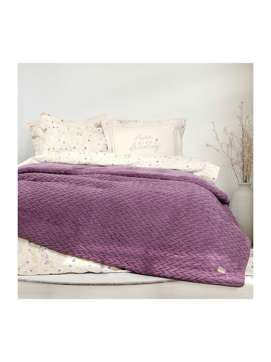 Nima Κουβερτοπάπλωμα Μονό 160x220εκ. Muffle Mauve 730 GSM