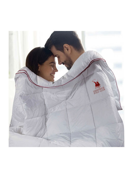 Greenwich Polo Club Duvet Single with Microfiber Filling 160x220cm 2347 White 250 GSMGsm 8.5 togs Togs