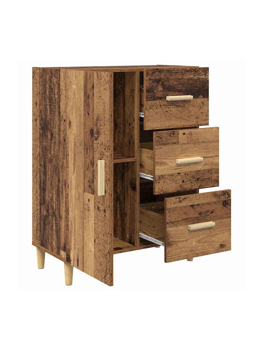 Sideboard Wooden with Drawers Coffee 34x69.5x90cm