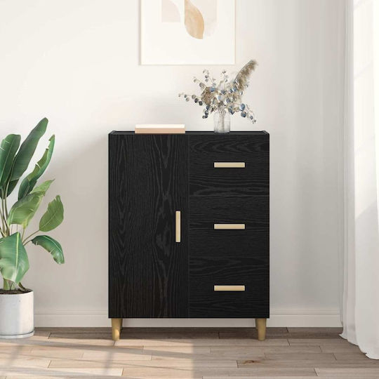Мебели за съхранение дървен с чекмеджета Black Oak 34x69.5x90см