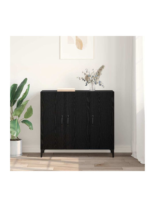 Sideboard Wooden Black Oak 34x90x80cm