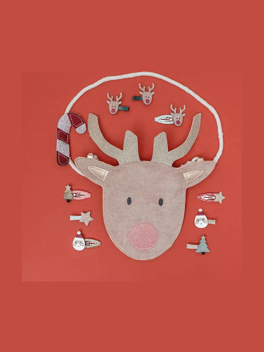 Mimi & Lula Bobby Pin Hair Clips 8 Pieces Santa & Rudolph Mini Clips