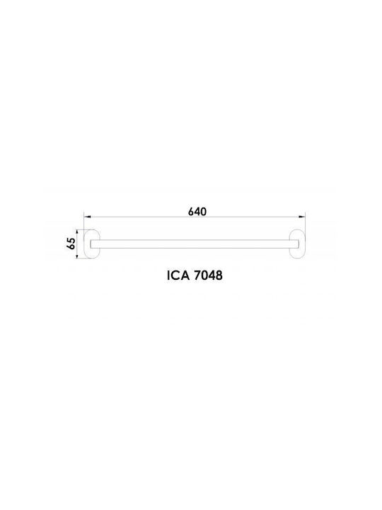 Inter Ceramic Double Wall-Mounted Bathroom Hook Silver