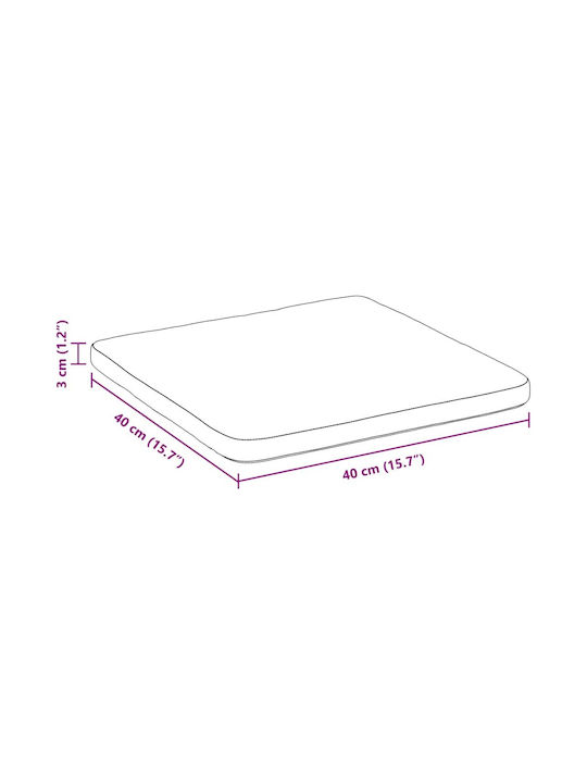 vidaXL Възглавница за диван Бежова 40x40см