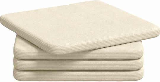 vidaXL Velvet Beige Sofa Cushion 40x40cm