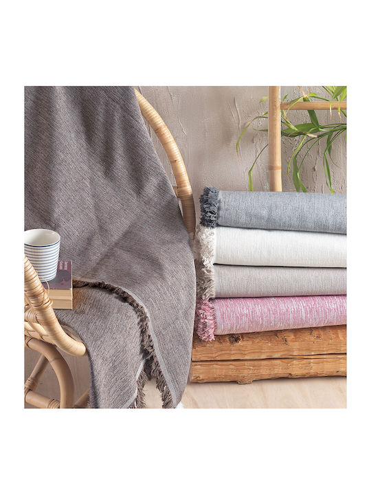 Rythmos Vernier Zweisitzer-Sofa Überwurf Zwei Seiten Jacquard 180x240cm Rosa