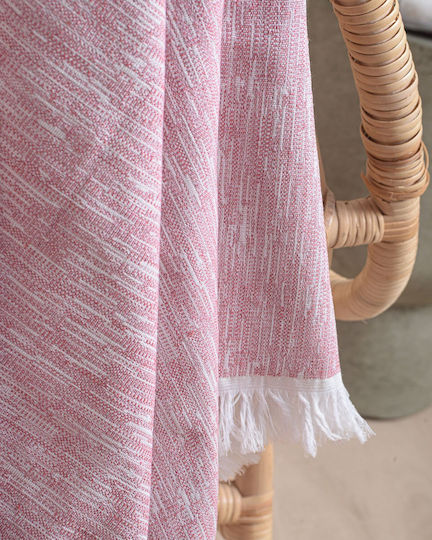 Rythmos Vernier Three-Seater Sofa Throw 2 Sides Jacquard 180x280cm Pink