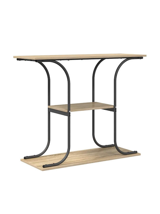 Console Table Wood & Metal Sonoma Oak L101xW35xH80.5cm