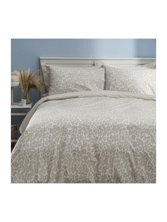 Charalambidis Textiles Duvet Cover Single 160x240 Leopard Ecru