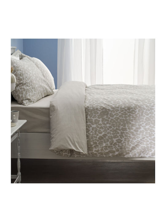 Charalambidis Textiles Duvet Cover Single 160x240 Leopard Ecru