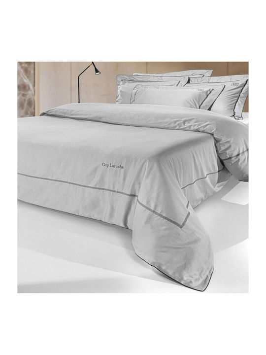 Guy Laroche Duvet Cover Set Cotton Queen with 2 Pillowcases 250x240 Elite Silver/anthracite