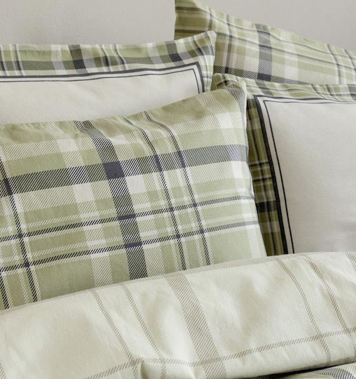 Nima Duvet Cover Set Cotton Queen with 2 Pillowcases 220x240 Original Green