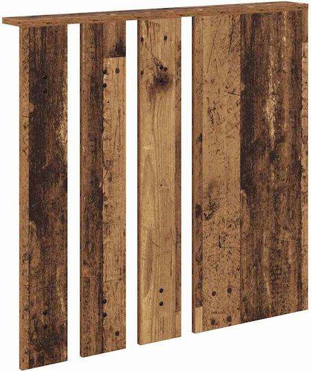 Eingangsmöbel mit Spiegel & Garderobe Παλαιό Ξύλο 84x10x80cm