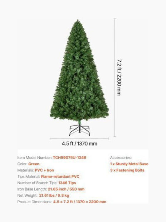 Christmas Tree 220cm with 1346 Branches