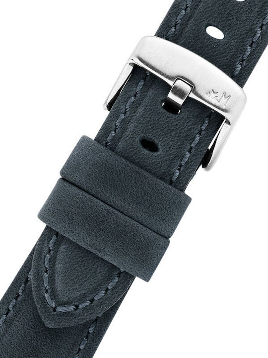 Morellato Δερμάτινο Λουράκι Μπλε 22mm