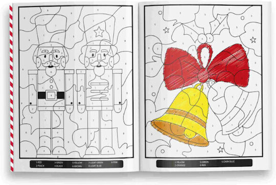 Ultimate Eurowrap A4 Colouring Notebook Numbers Xmas 34x35993cbnc