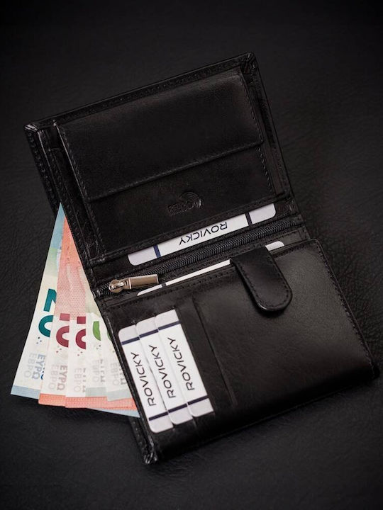 Кожен Мъжки Портфейл с RFID Черен