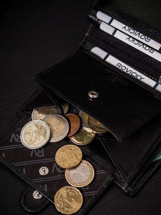 Δερμάτινο Ανδρικό Πορτοφόλι με RFID Μαύρο