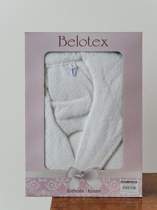 Belotex Μπουρνούζι με Κουκούλα White 500gr/m²