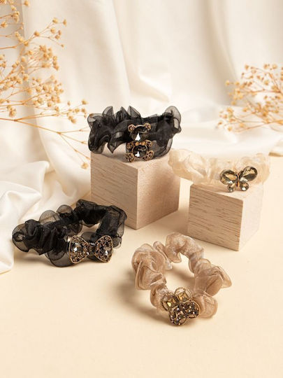 Scrunchie Mr Teddy Μαύρο Ac350 Hrd-ac350
