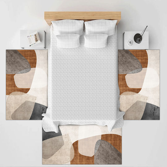 Homeone Set Modern Schlafzimmer-Teppichsets Synthetisch,Polyester/Cotton/Leather 3Stück