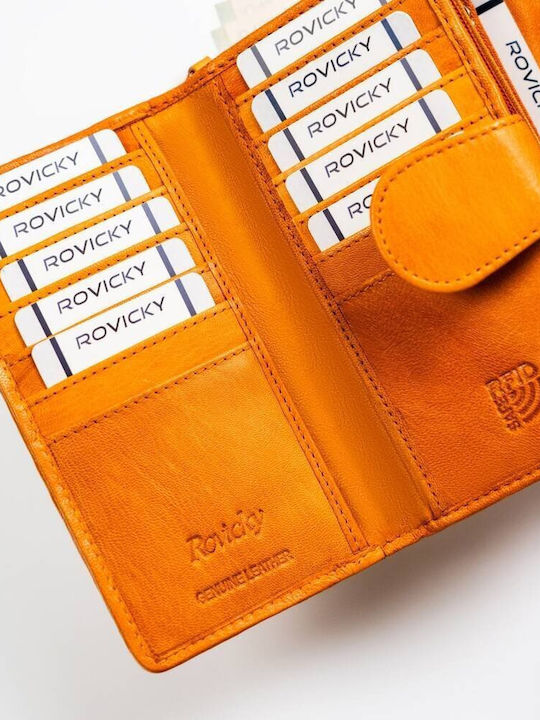 Groß Leder Damen Geldbörse mit RFID Orange