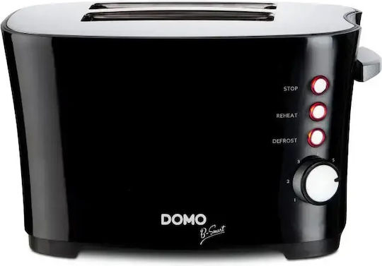 Domo Prăjitor de pâine 2 sloturi 850W Negru