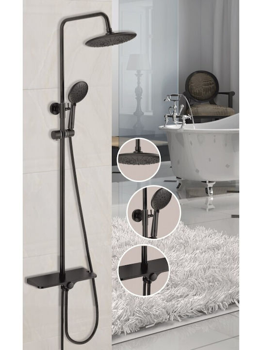 Inter Ceramic Kristi Στήλη Ντουζ χωρίς Μπαταρία Μαύρη Inter Ceramic Kristi Στήλη Ντουζ χωρίς Μπαταρία Μαύρη