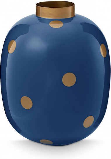 PiP Studio Metallische Blaue Vase