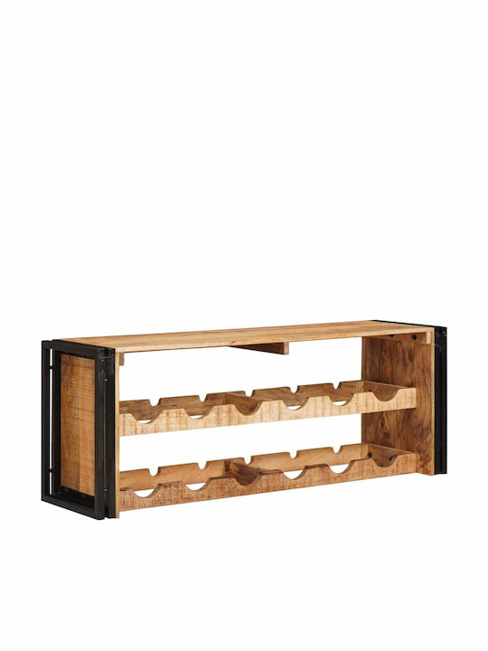 vidaXL Freistehend Weinkeller Metallisch Braun 100x45x33εκ.
