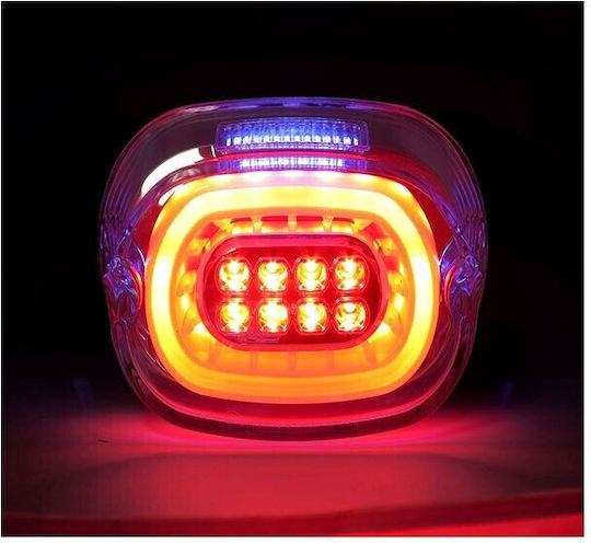 Rear Motorcycle Light Crystal Harley-davidson 06-09 Flhx 09-14 Flht Flhr Fltr Transparent Laydown Led Tail Light Lens