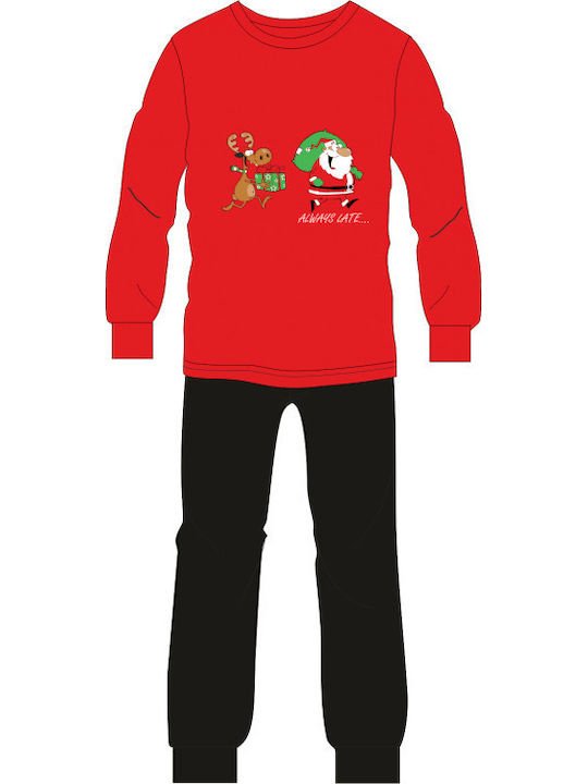 Natura Kids' Pajamas Winter Red, Black