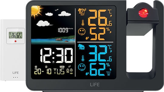 Life Project Wireless Digital Weather Station Tabletop Black