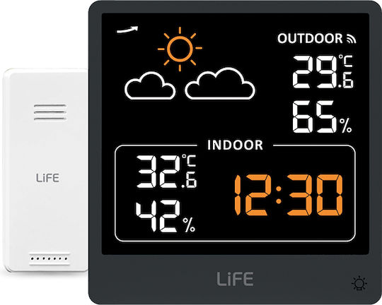 Life La Push Wireless Digital Weather Station Tabletop Black