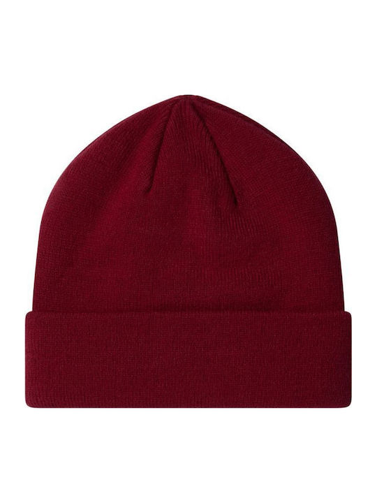 Beanie Unisex Beanie Knitted in Burgundy color