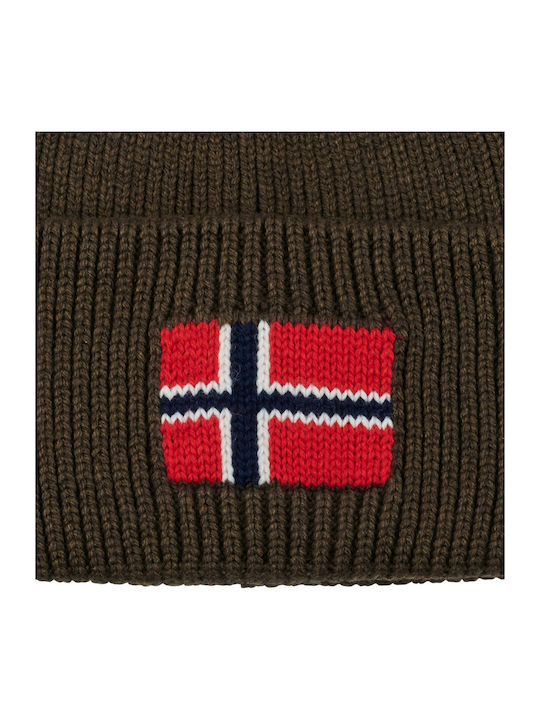 Beanie Γυναικείος Σκούφος Πλεκτός σε Χακί χρώμα