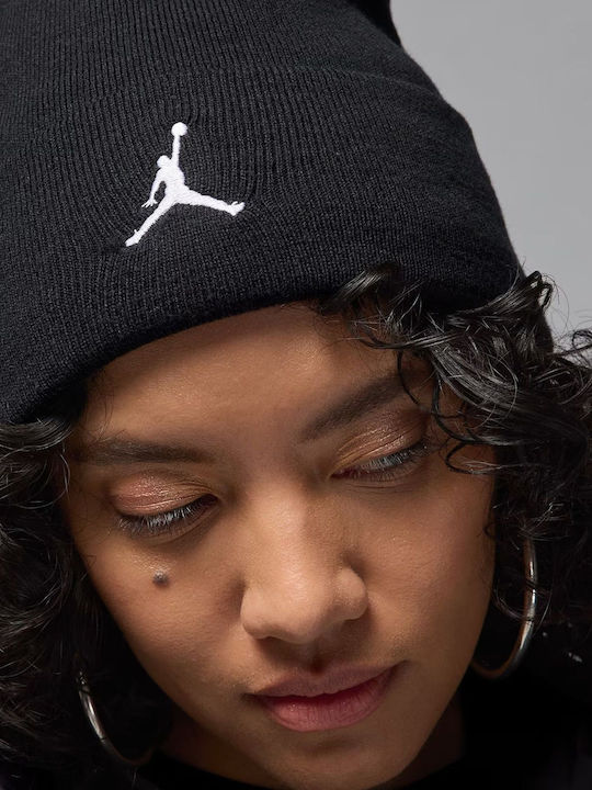 Peak Beanie Unisex Căciulă Tricotat în culoarea Negru