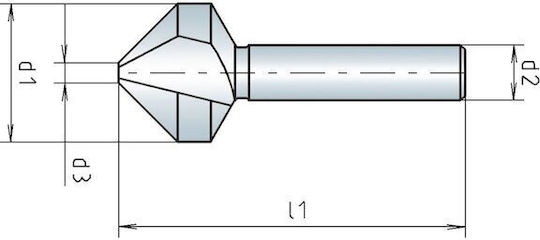 Wurth Blue Three-Flute Cutter MSS M10 Cutter Bit