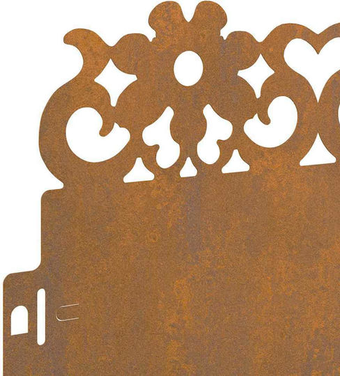 vidaXL Metal Garden Border in Brown Color 1.03m x 22cm
