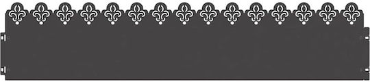 vidaXL Metal Garden Border in Black Color 1.03m x 22cm