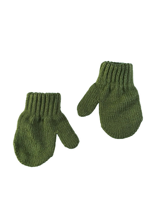 Set Căciulă Copil cu Mănuși Verde