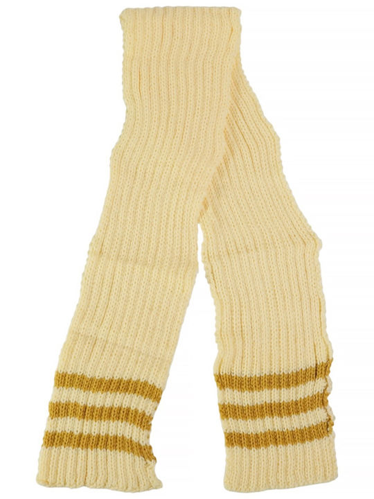Kids Beanie Set with Scarf & Gloves Knitted Yellow