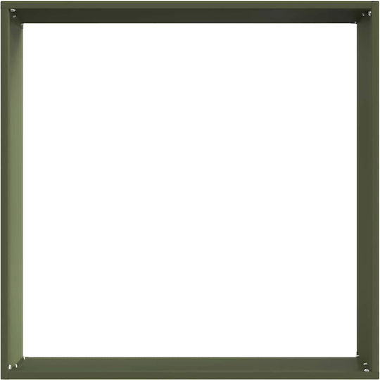 vidaXL Bordură de Grădină din Metal în Culoarea Verde 50x50cm