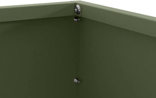 vidaXL Bordură de Grădină din Metal în Culoarea Verde 60x60cm