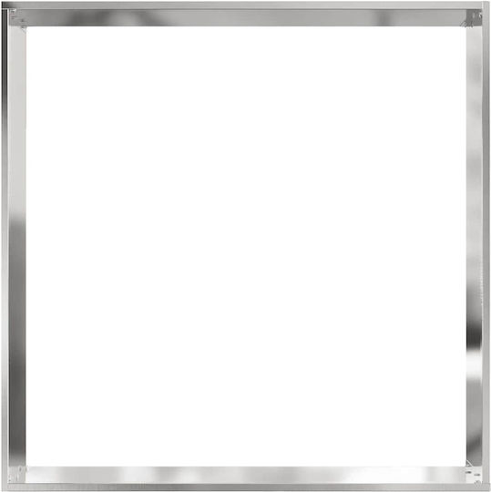 vidaXL Metallgartenbordüre in Silber Farbe 60x60cm
