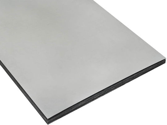 vidaXL Metallgartenbordüre in Silber Farbe 1.03m x 22cm