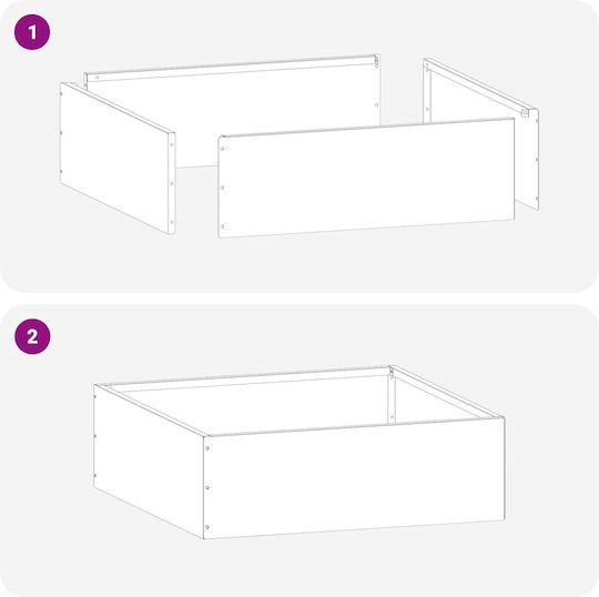 vidaXL Bordură de Grădină din Metal în Culoarea Maro 40x40cm